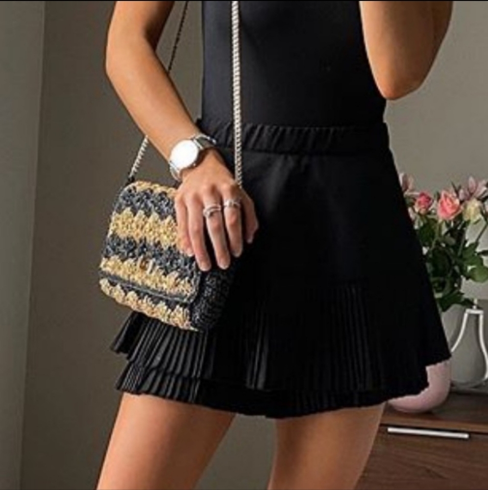 Zara Combination Woven Crossbody Bag